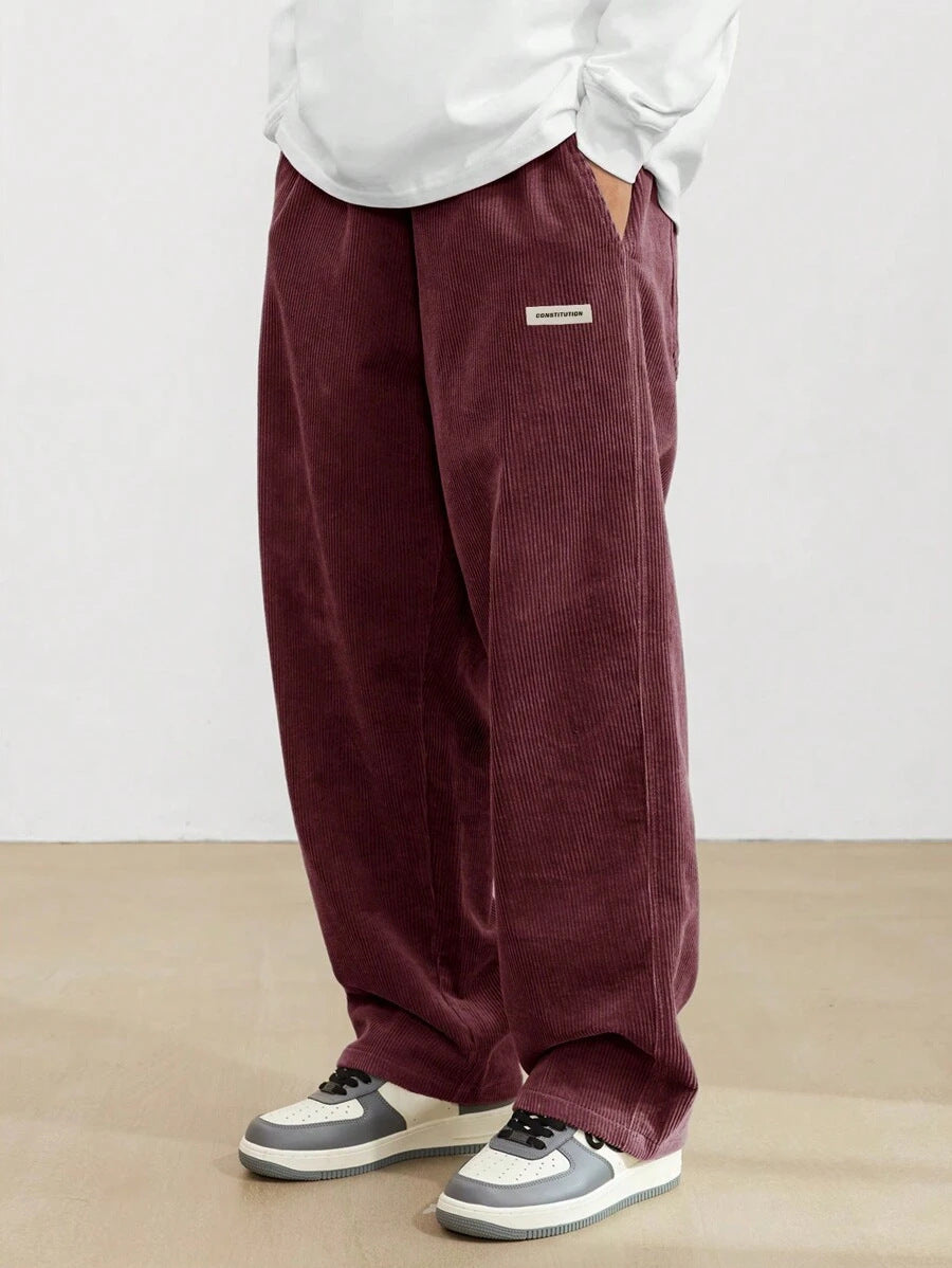Weit geschnittene Herrenhose mit lockerer Passform – Lässiger Stil für Herbst & Winter