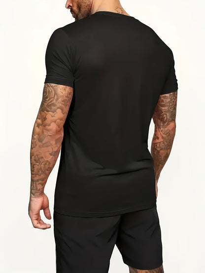 Herren Streetwear Set – T-Shirt und Shorts mit Smiley-Print für Freizeit und Sport