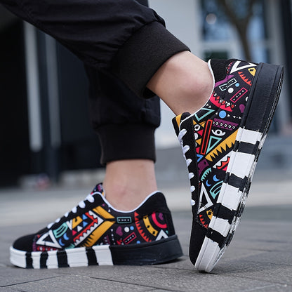Herren Sneaker mit geometrischem Muster – Urbaner Freizeitschuh, Streetstyle, Outdoor