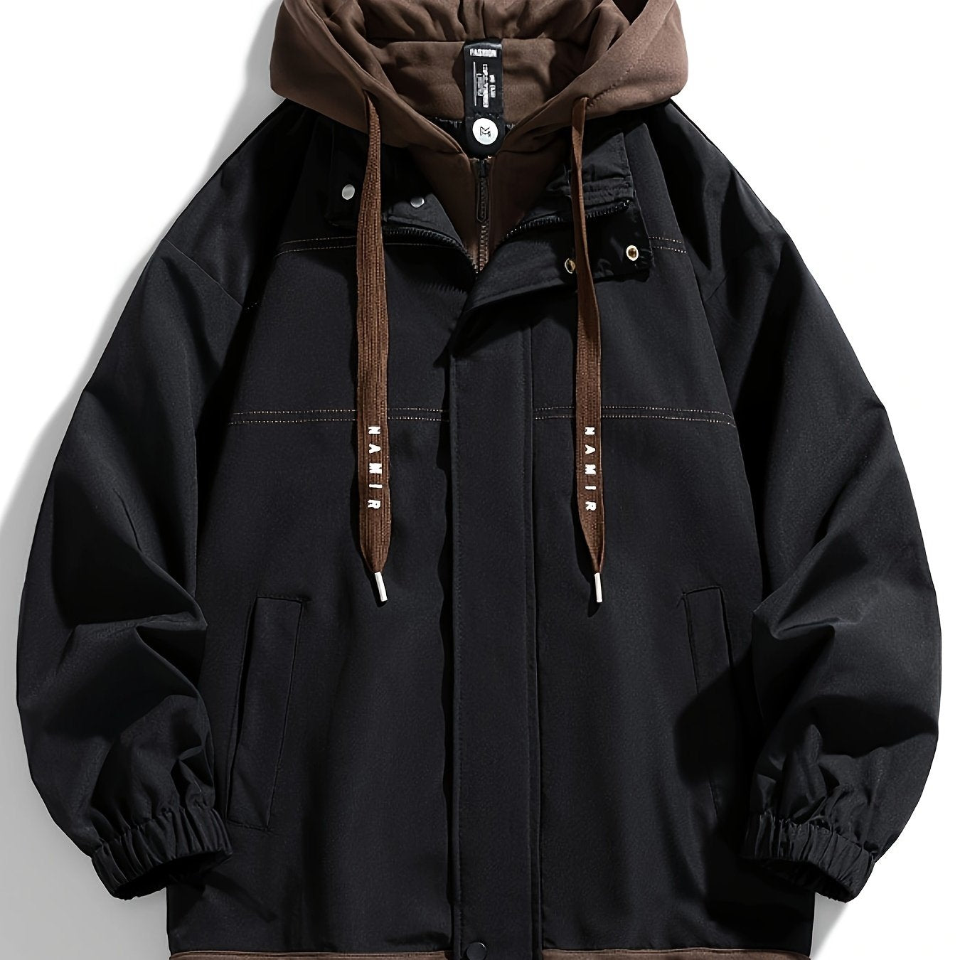 Unisex Jacke mit Kapuze und Reißverschluss, mehrfarbig