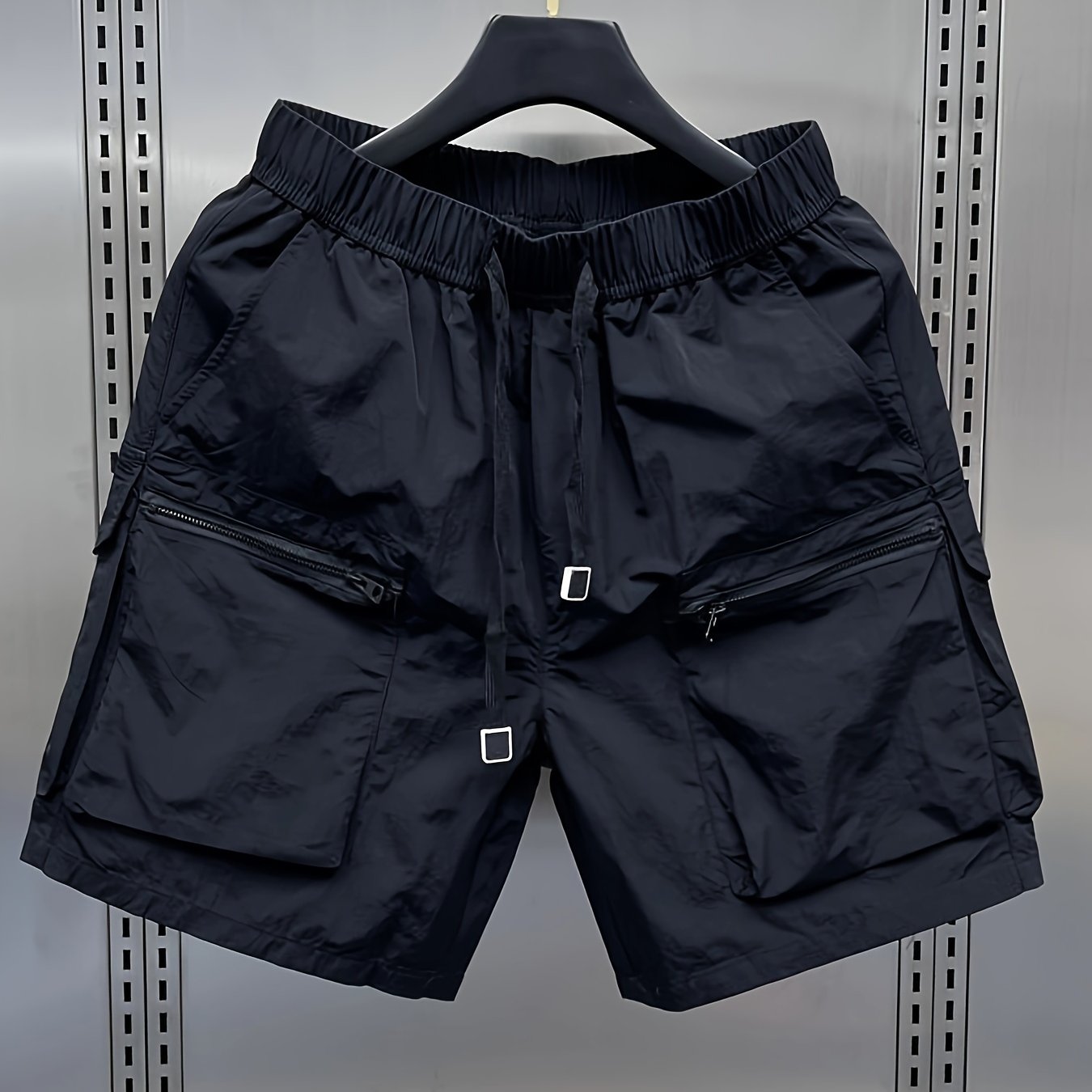 Herren Utility Cargo Shorts mit großen Taschen und Zippern – Funktionale Freizeitshorts