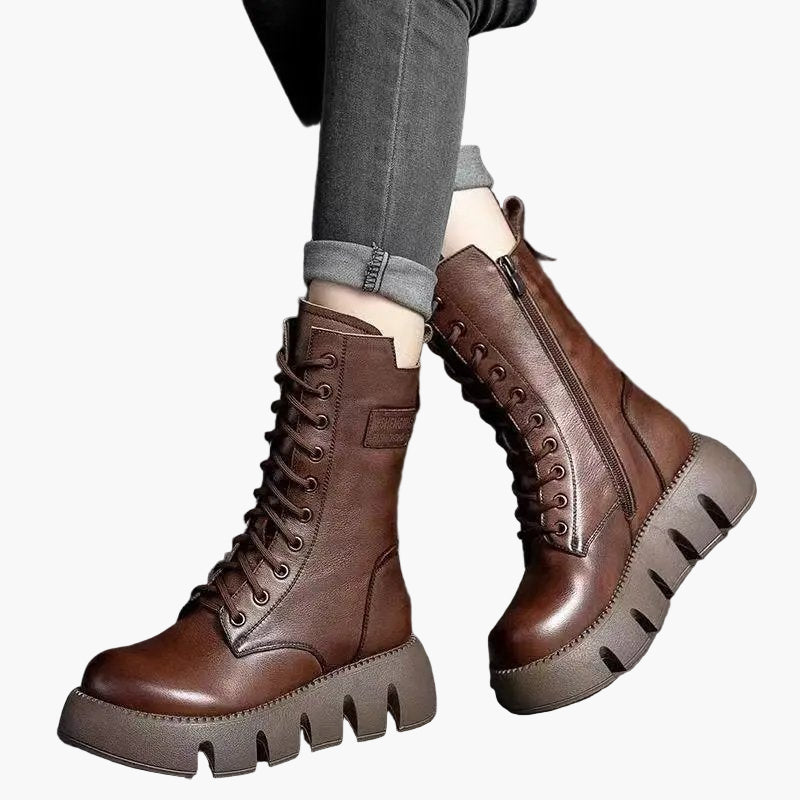 Damen Modische Plateaustiefel mit Orthopädischem Komfort – Winter Alltag & Freizeit