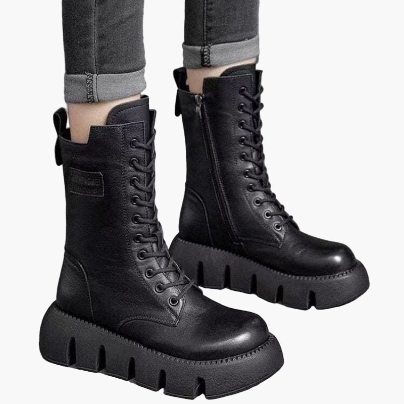 Damen Modische Plateaustiefel mit Orthopädischem Komfort – Winter Alltag & Freizeit