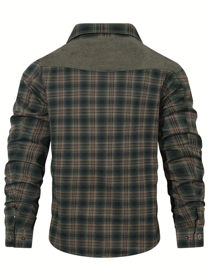 Herren Outdoor Holzfällerhemd im Karomuster – Lässige Arbeitsjacke für Freizeit und Alltag