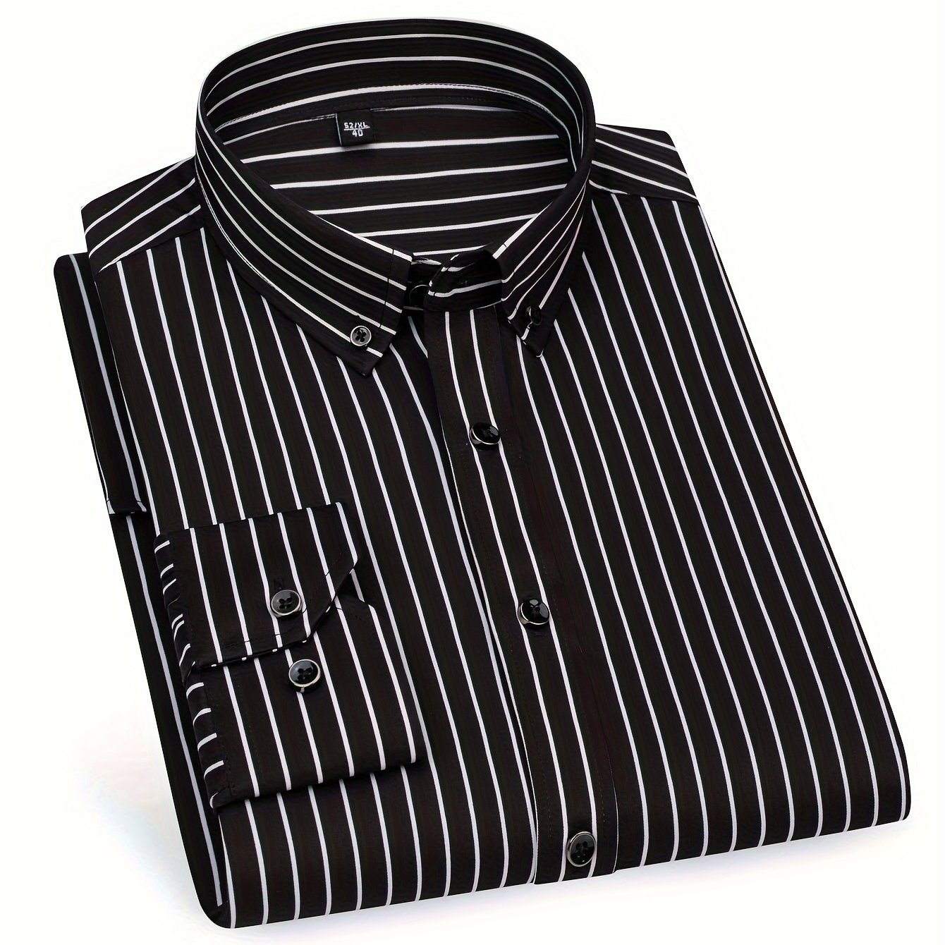 Herren Business-Freizeithemd mit modischen Streifen – Slim Fit, ideal für Büro und Alltag