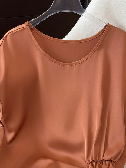 Damen-Bluse mit Raffdetails und modernem Schnitt – Elegante Kurzarm-Oberbekleidung für Büro und Freizeit