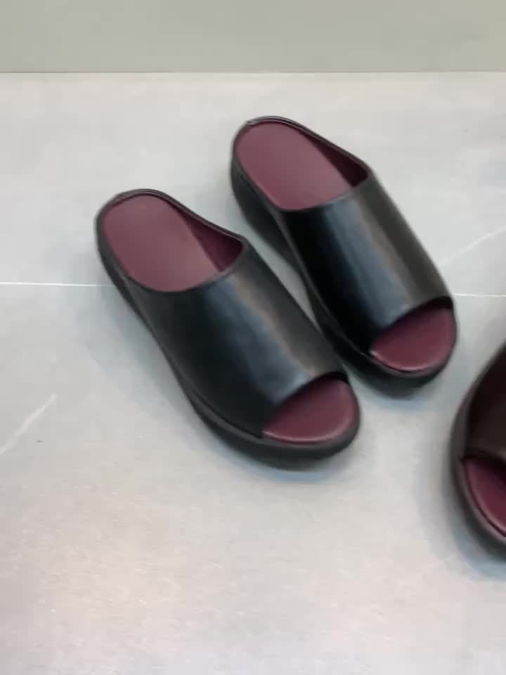 Damen Komfort-Pantoletten mit Plateau – Modische Slip-On Sandalen für Alltag und Freizeit