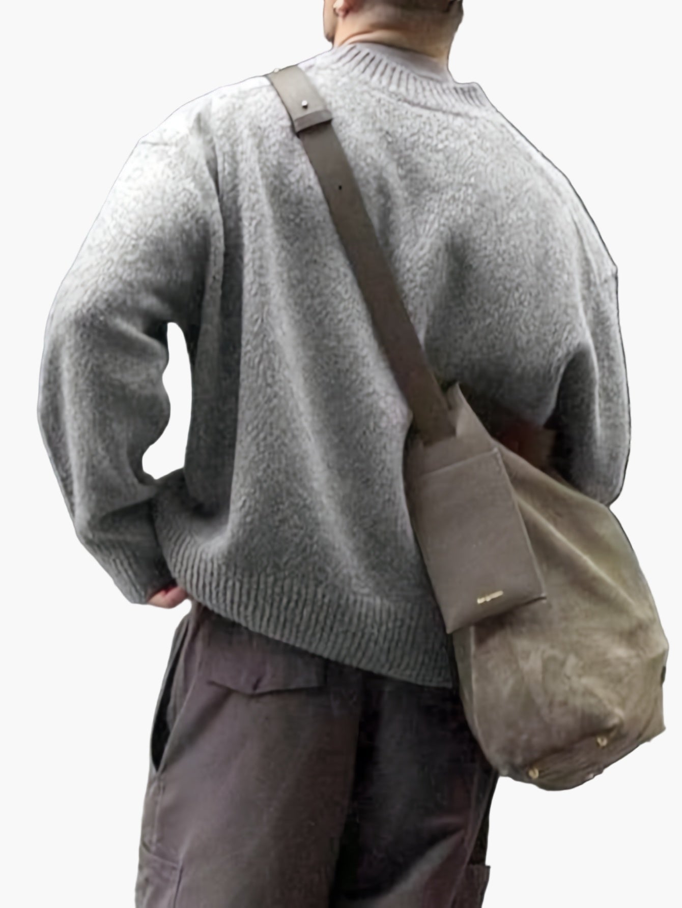Herren Streetwear Strickpullover mit Buchstaben-Design und lockerer Passform – Perfekt für Herbst und Winter