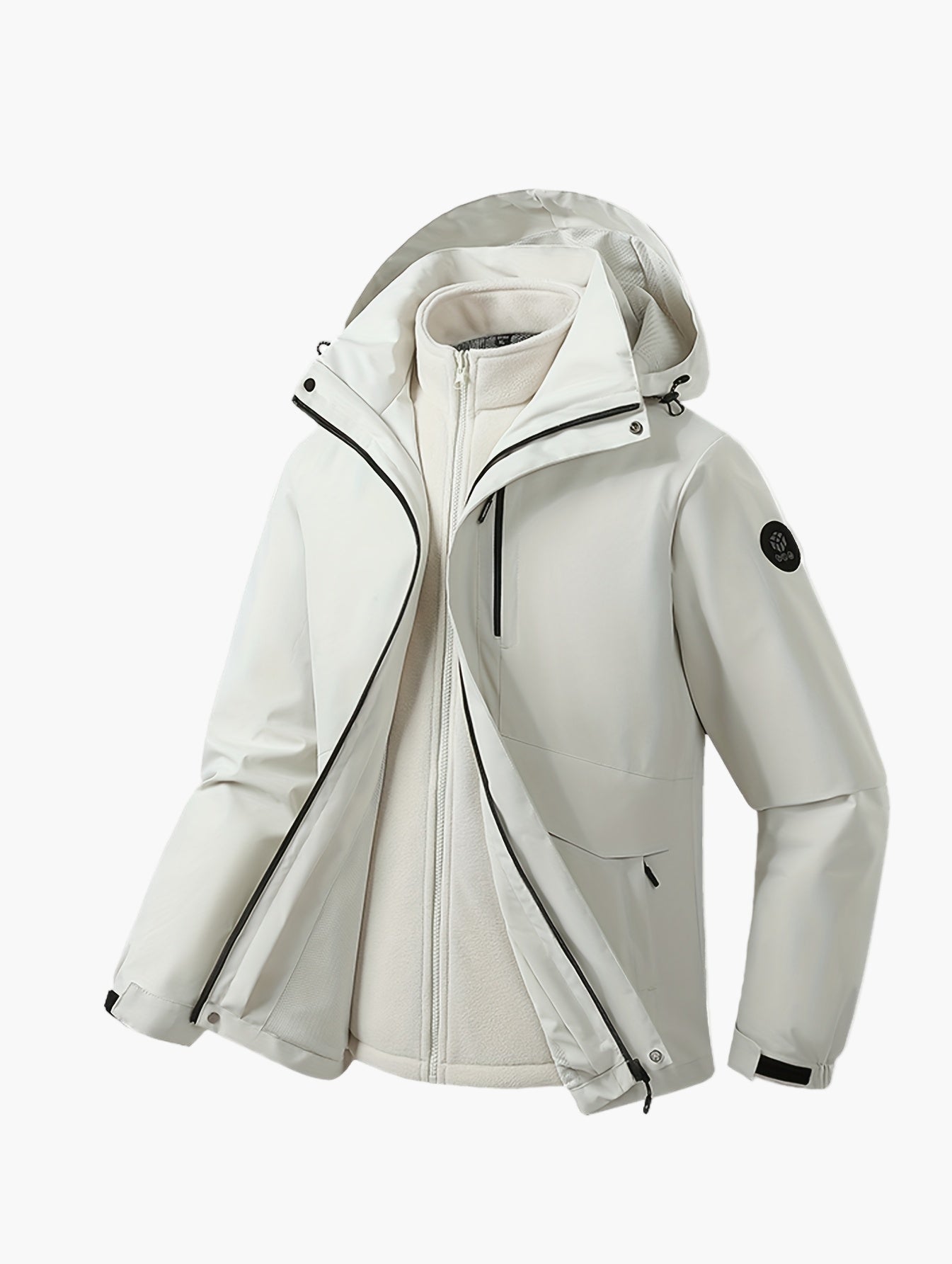 Herren Softshell Outdoorjacke 3-in-1 mit Fleece-Innenjacke – Wasserdicht, Atmungsaktiv, Perfekt für Freizeit und Abenteuer