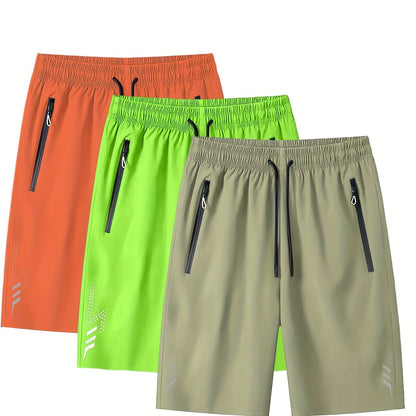 Herren Sportliche Laufshorts mit Reißverschlusstaschen – Bequeme Fitness- und Freizeithose