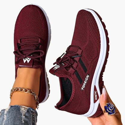 Damen Komfort Freizeit-Sneaker mit modernem Strickdesign und federleichter Sohle – Ideal für Alltag & Sport