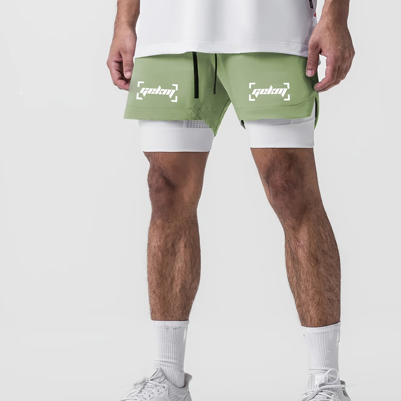 Herren Trainingsshorts 2-in-1 Performance Fitness Laufshorts