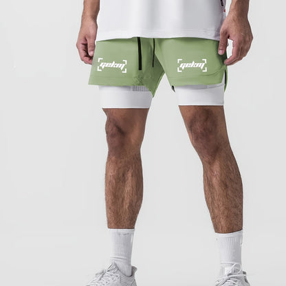 Herren Trainingsshorts 2-in-1 Performance Fitness Laufshorts