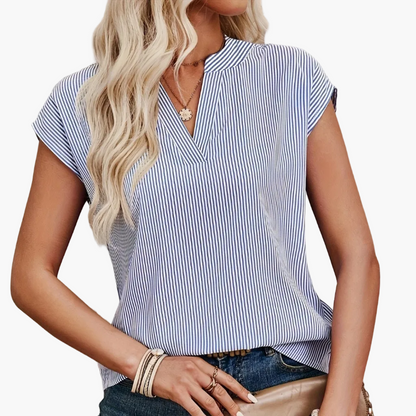 Damen Elegante Gestreifte Bluse im Casual Stil – Perfekt für Büro & Freizeit