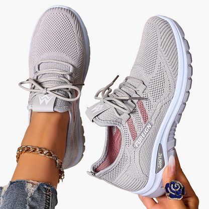 Damen Komfort Freizeit-Sneaker mit modernem Strickdesign und federleichter Sohle – Ideal für Alltag & Sport