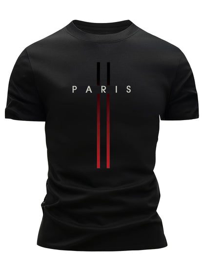 Herren T-Shirt Paris Design – Modisches Freizeitshirt mit Urbanem Stil