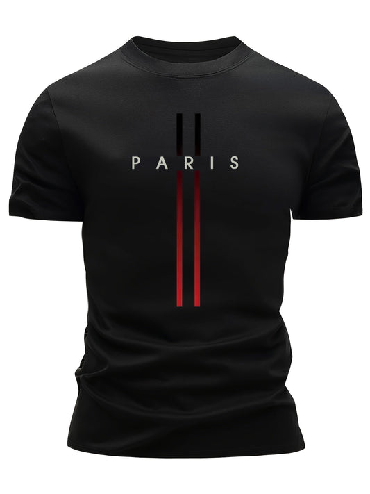 Herren T-Shirt Paris Design – Modisches Freizeitshirt mit Urbanem Stil