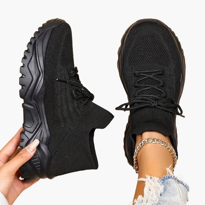 Damen Chunky Sneaker mit Strickschaft und dicker Sohle – Modische Alltagsschuhe für Freizeit und Streetstyle