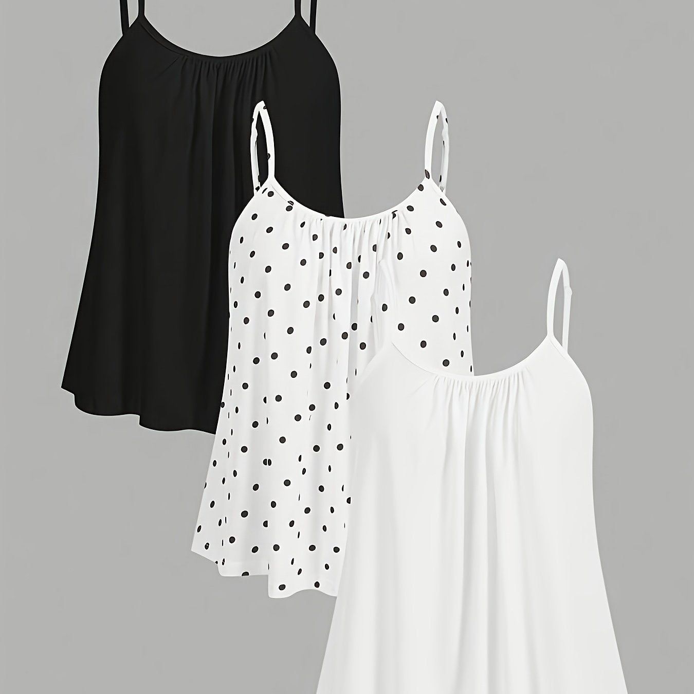 Damen Weite Camisole Tops im Set – Modischer Alltags-Look, Ideal zum Kombinieren