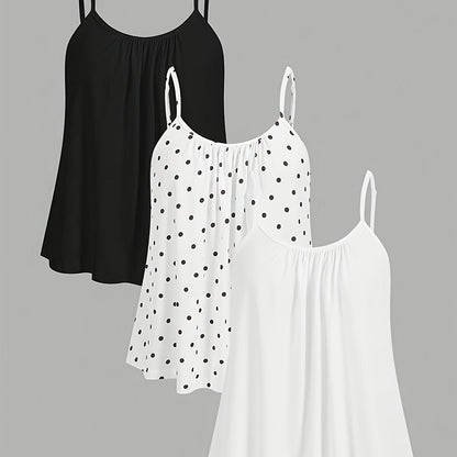 Damen Weite Camisole Tops im Set – Modischer Alltags-Look, Ideal zum Kombinieren
