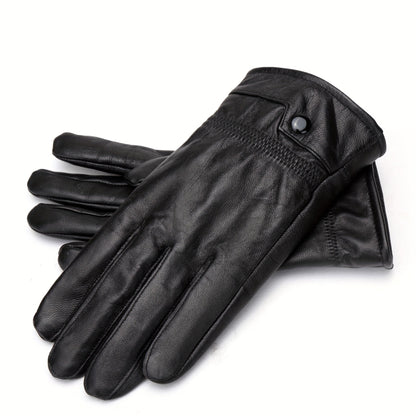 Schwarze Handschuhe Klassisch mit Gummizug am Handgelenk