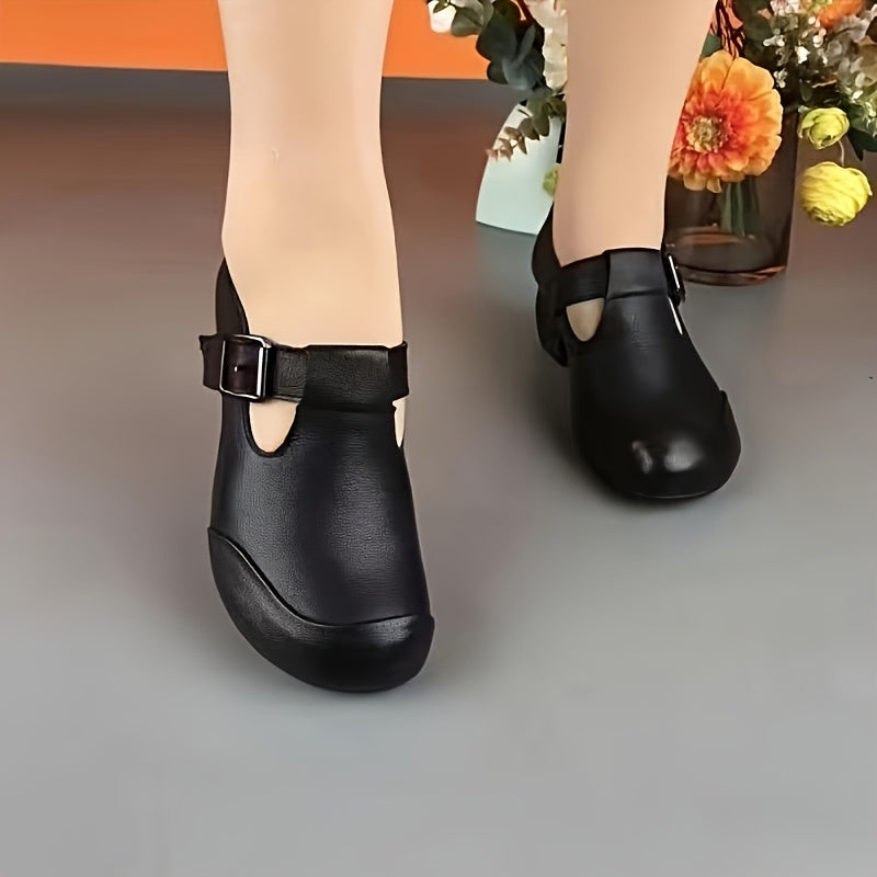 Damen Komfort Mary Jane Pumps mit Blockabsatz und Schnalle – Elegant für Alltag und Büro