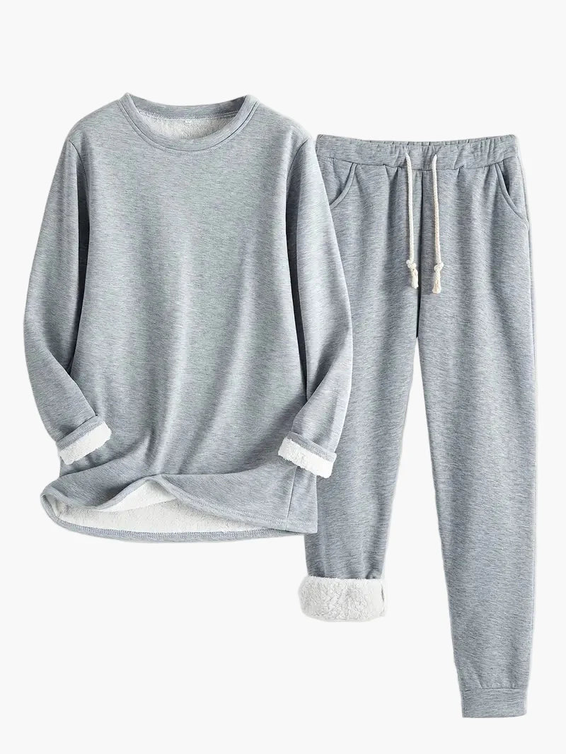 Damen Kuschelige Lounge-Set Zweiteilig – Bequemer Hausanzug für Alltag & Freizeit