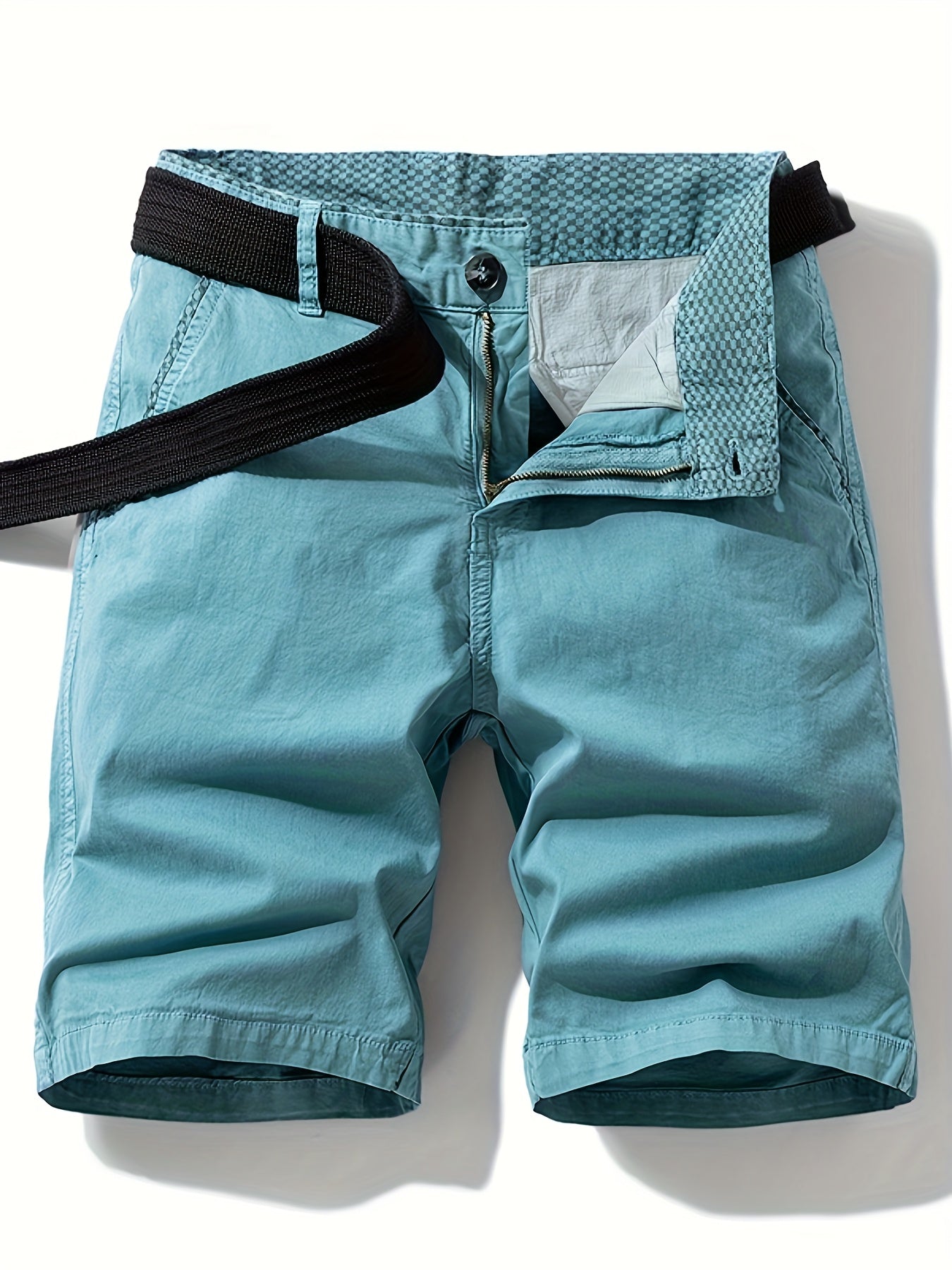 Herren Freizeit-Bermuda Shorts mit Gürtel – Klassischer Sommer-Look für Alltag und Outdoor