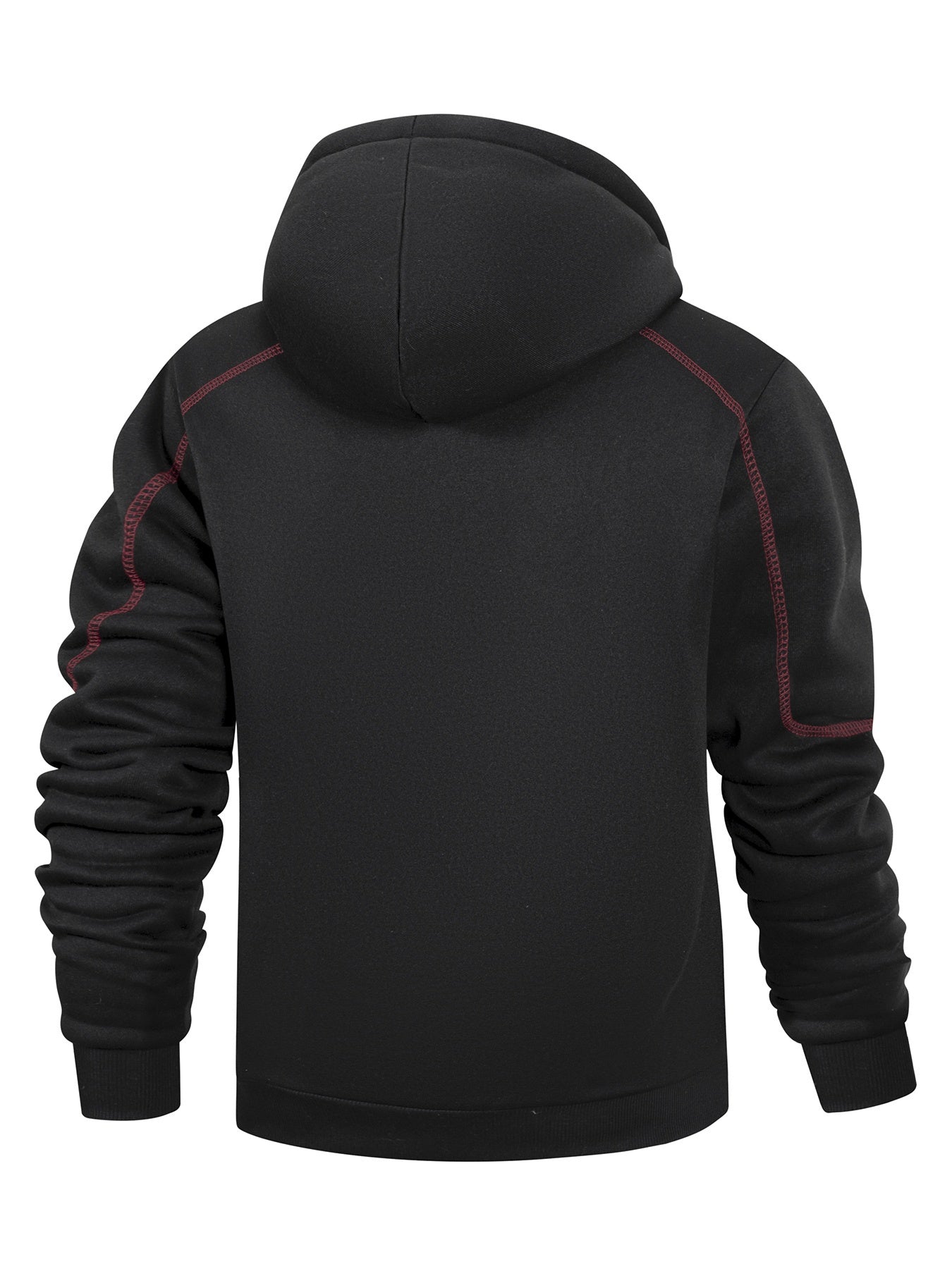 Herren Hoodie mit Reißverschluss 2er-Set, Kontrastnähte & Kapuze, Sport Freizeit