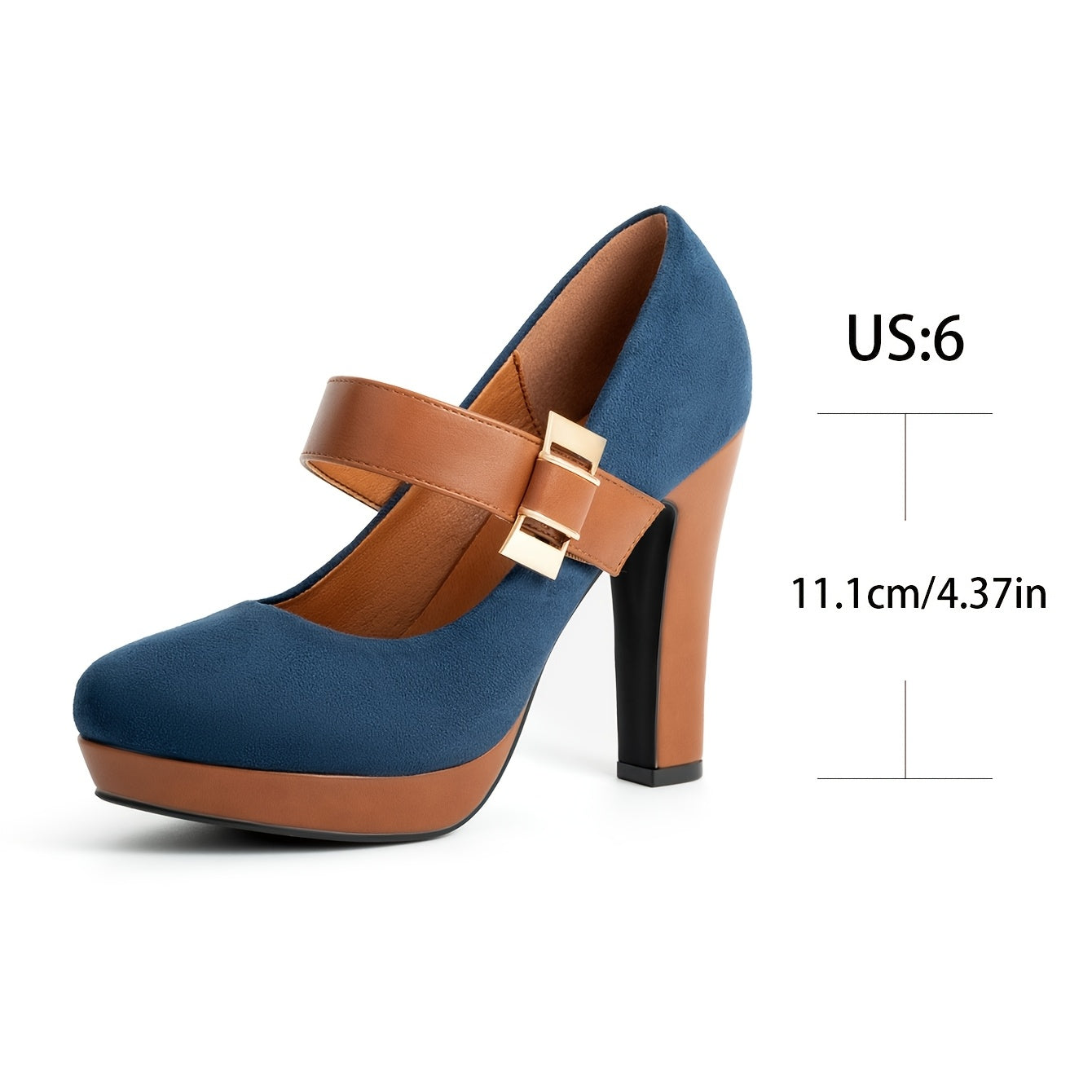 Damen Mary-Jane High Heels mit Blockabsatz für elegante Anlässe