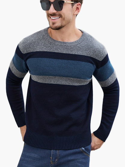 Herren Pullover mit Streifenmuster – Lässiger Strickpullover für Alltag und Freizeit