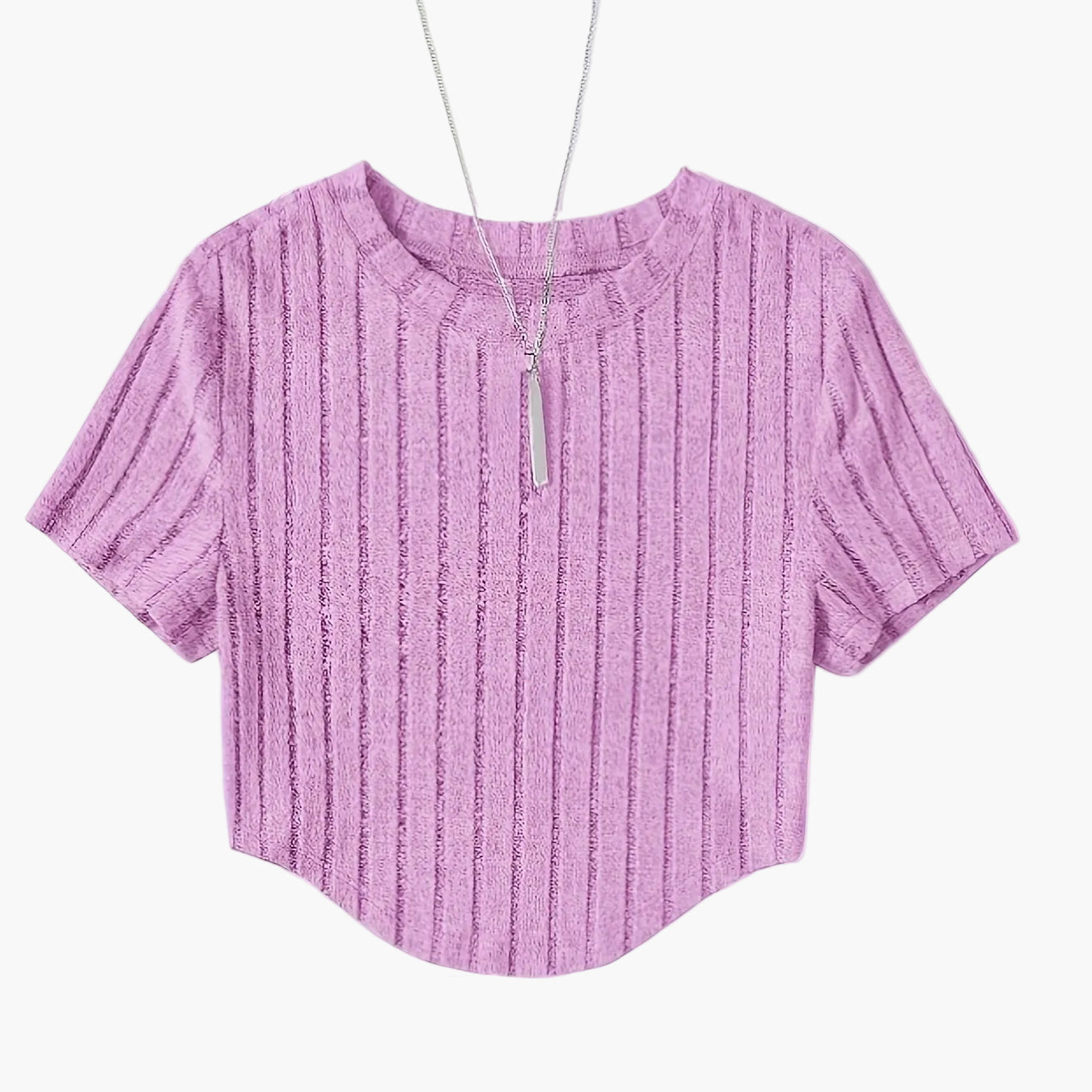 Damen Kurzarm-Ripptop im Casual-Look – Perfekt für Freizeit und Alltag