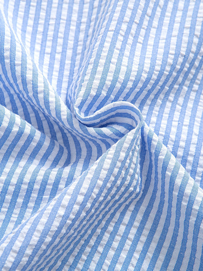 Herren Ärmelloses Streifenhemd im modernen Henley-Stil für Freizeit und Alltag