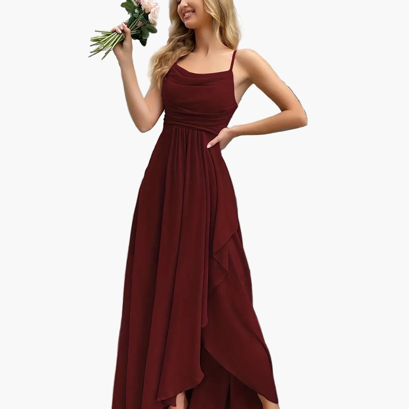 Elegantes Damen-Abendkleid Maxilänge – Stilvolles Fit & Flare Design für festliche Anlässe