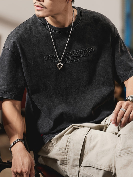 Herren Oversize Streetwear T-Shirt mit Prägung – Moderner Urban Style