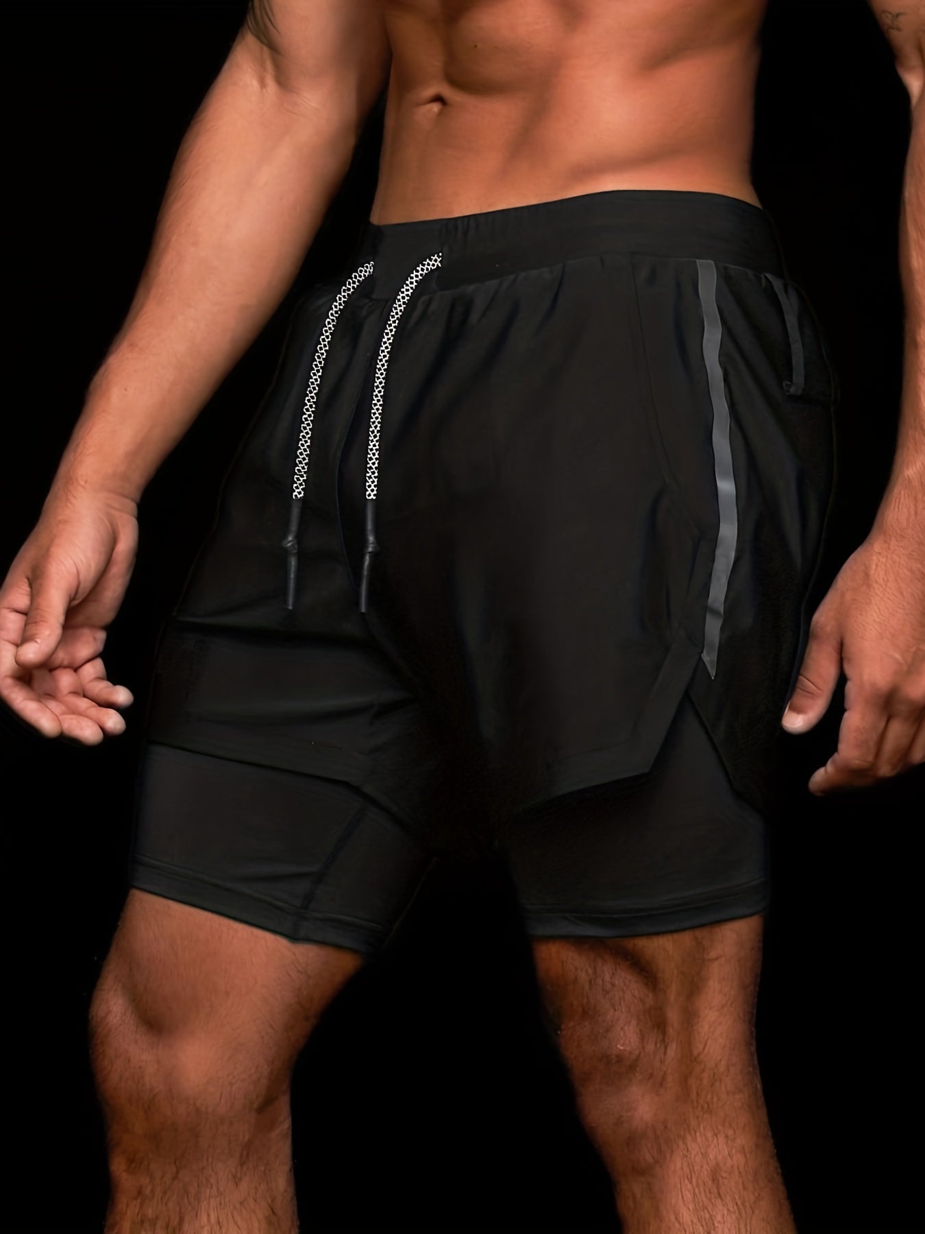 Herren Trainingsshorts mit Doppellage – Perfekt für Fitness, Laufen & Sport