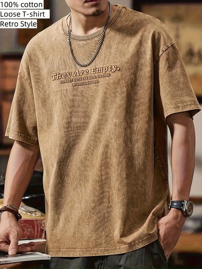 Herren Oversize Streetwear T-Shirt mit Prägung – Moderner Urban Style