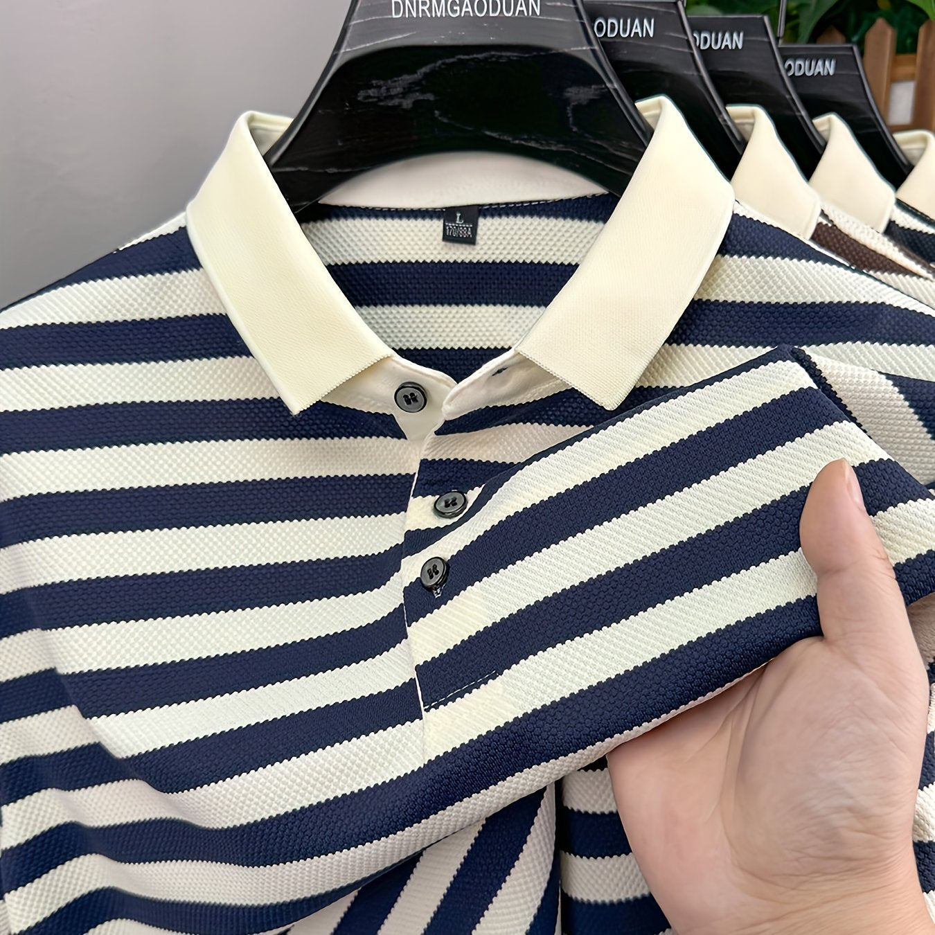 Herren Polohemd Kurzarm mit Streifen – Klassischer Freizeitstil für Alltag und Freizeit