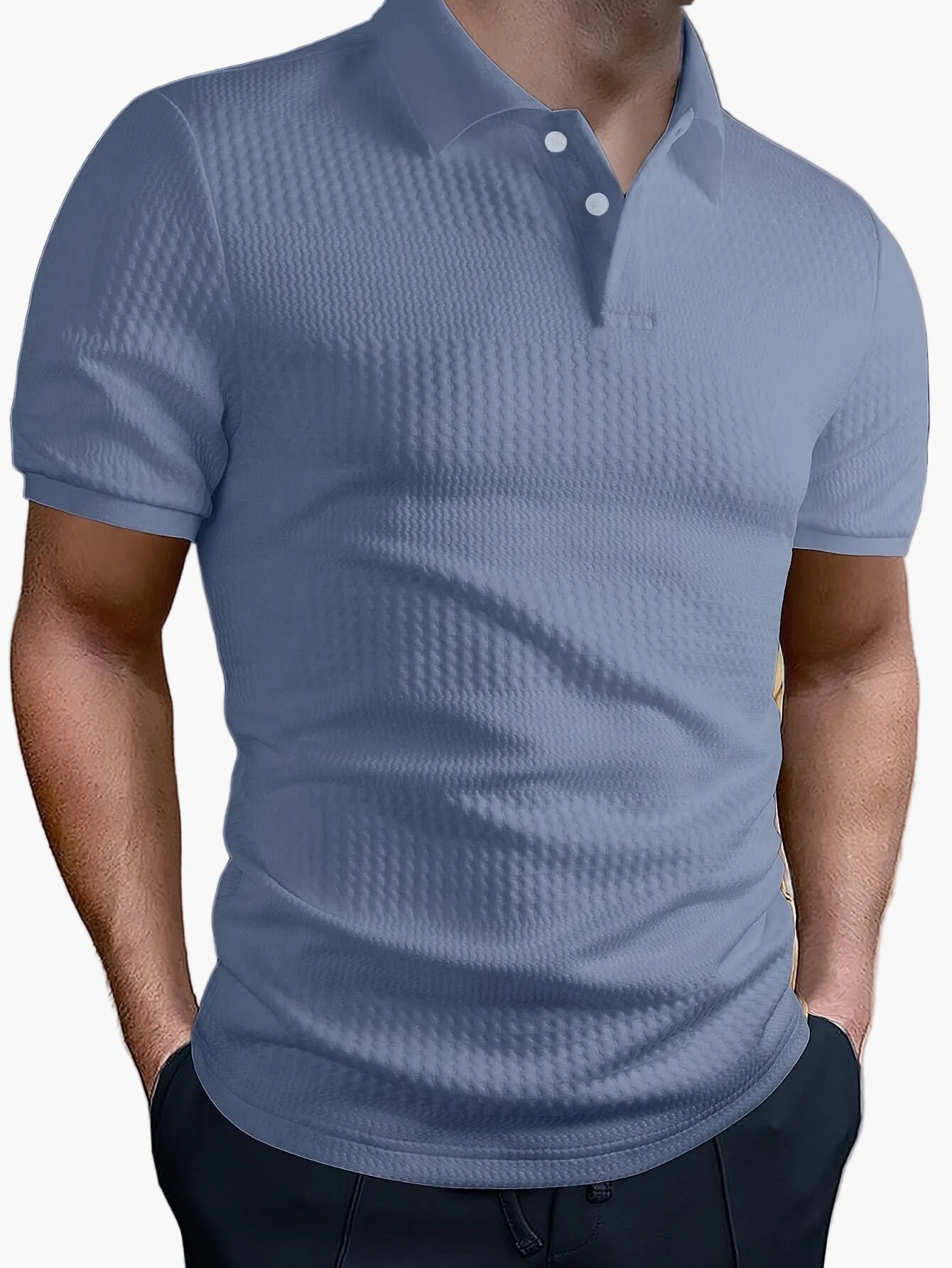 Herren Polohemd – Modernes Slim Fit Freizeitshirt mit Struktur für Alltag und Büro
