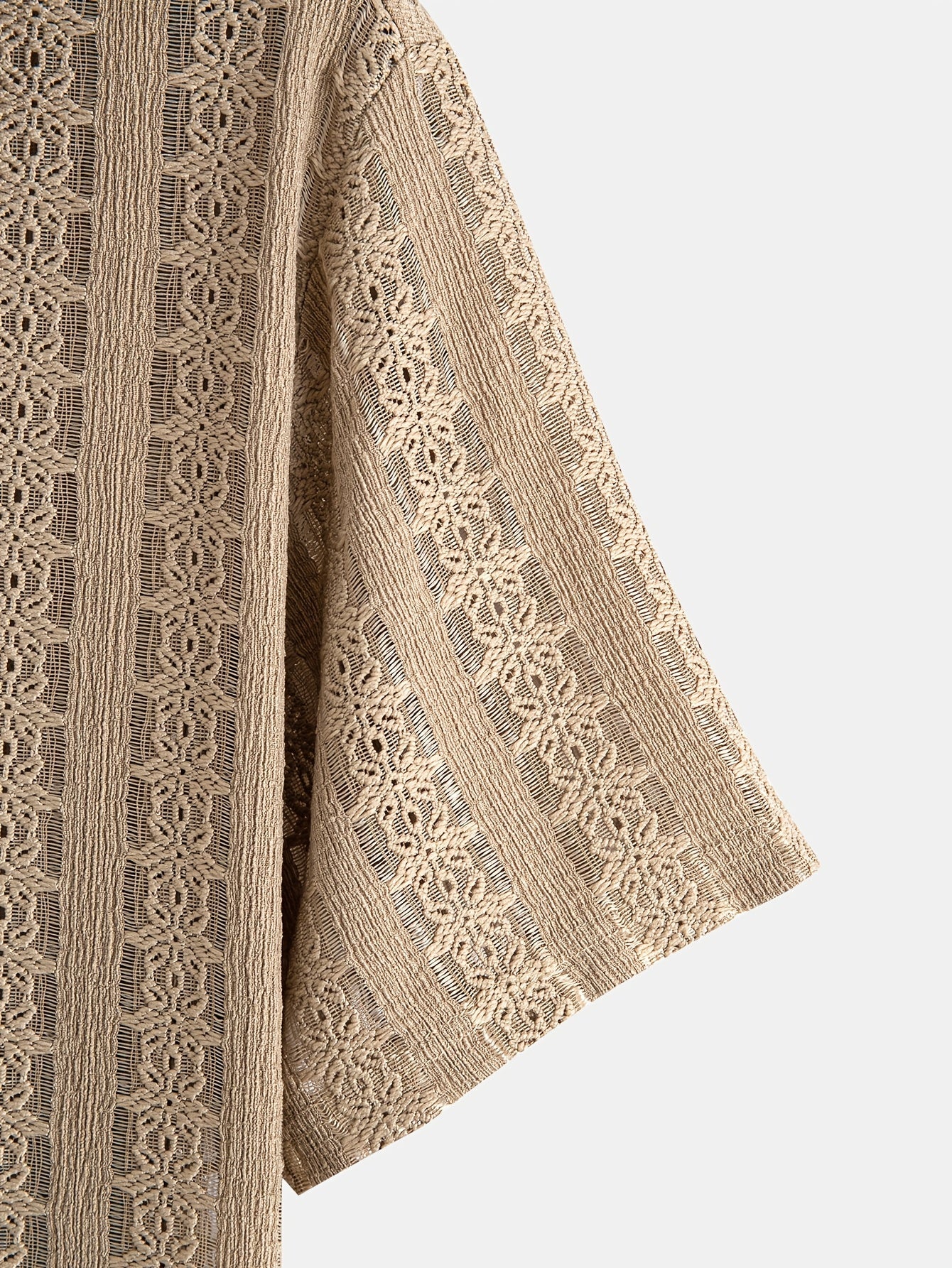 Herren Sommer-Strandhemd im Boho-Stil – Lässiges Jacquard-Design für Urlaub und Freizeit