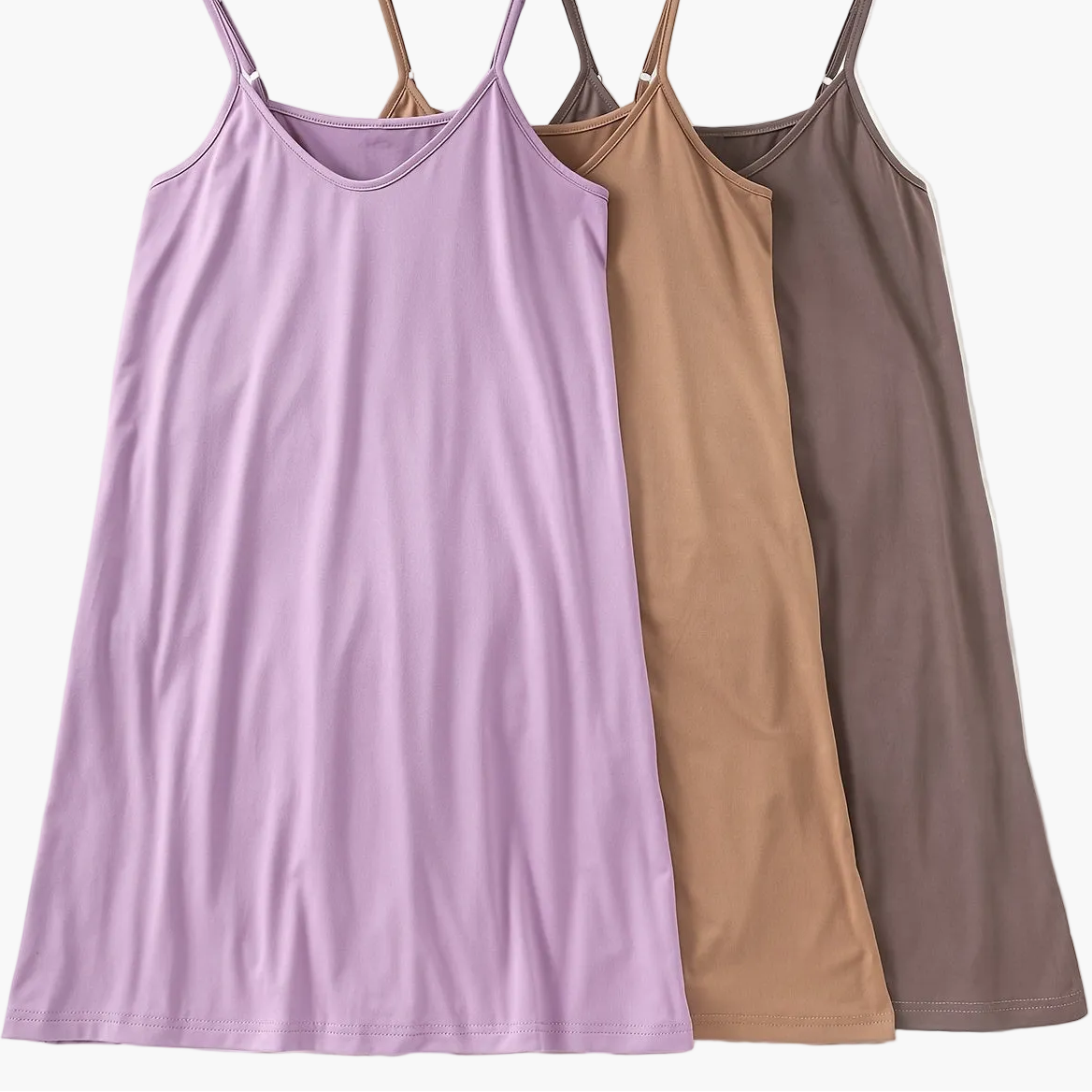 Damen Nachthemd – Elegantes Spaghettiträger Slipdress für gemütliche Nächte und entspannte Tage