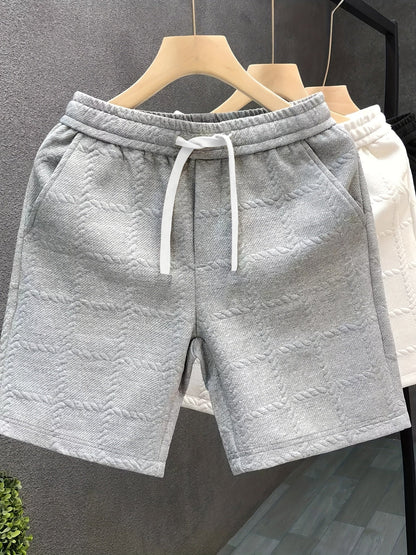 Herren Designer-Shorts mit 3D-Prägung – Modische Freizeit- und Loungewear