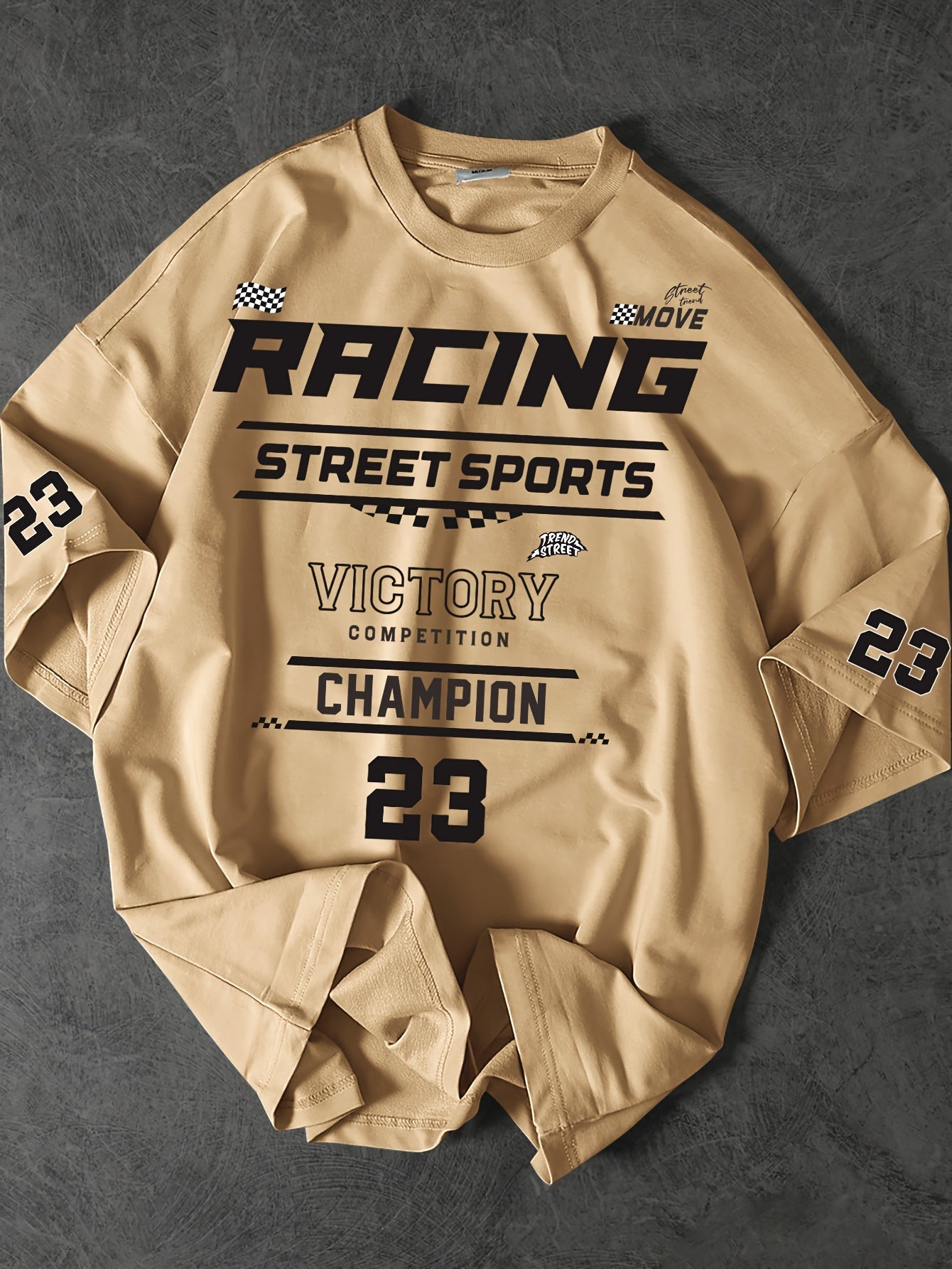 Herren Street Racing Sports Champion T-Shirt mit Print – Urban Style Freizeitshirt