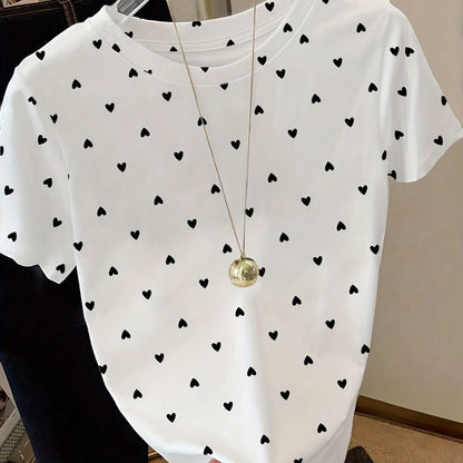 Damen Polka Dot T-Shirt – Modisches Freizeitshirt mit Punkten, ideal für Alltag und Büro