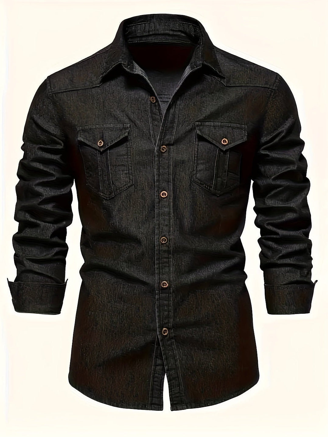 Herren Jeanshemd Slim Fit – Modisches Freizeit & Business Hemd mit Brusttaschen