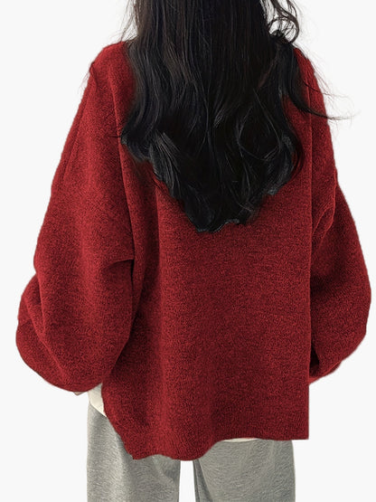 Damen Kuscheliger Oversize Strickpullover für Herbst und Winter – Lässiger Alltags-Look