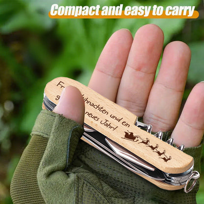 Vaterstag Herren Multi-Tool – Klassisches Taschenmesser mit Gravur, Geschenkidee für Papa