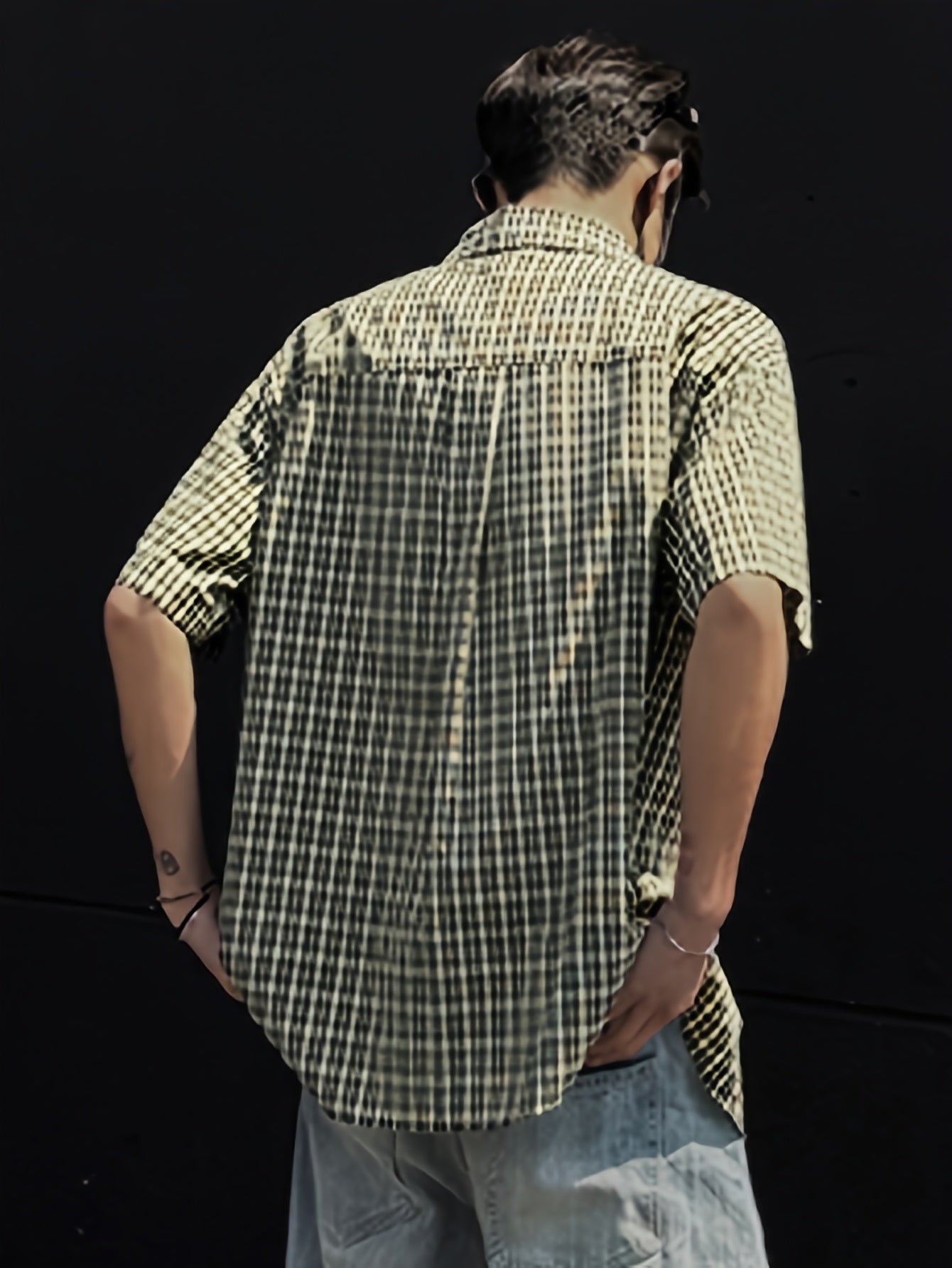 Herren Kurzarm Karo Freizeithemd mit lockerem Schnitt – Moderner Streetstyle für Alltag und Freizeit
