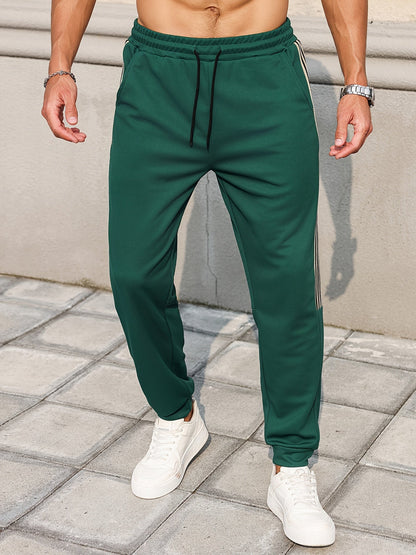 Herren Jogginghose mit Seitlicher Streifen-Optik für Sport und Freizeit