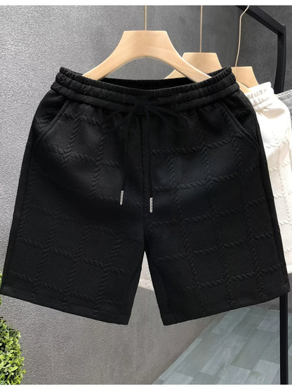 Herren Designer-Shorts mit 3D-Prägung – Modische Freizeit- und Loungewear